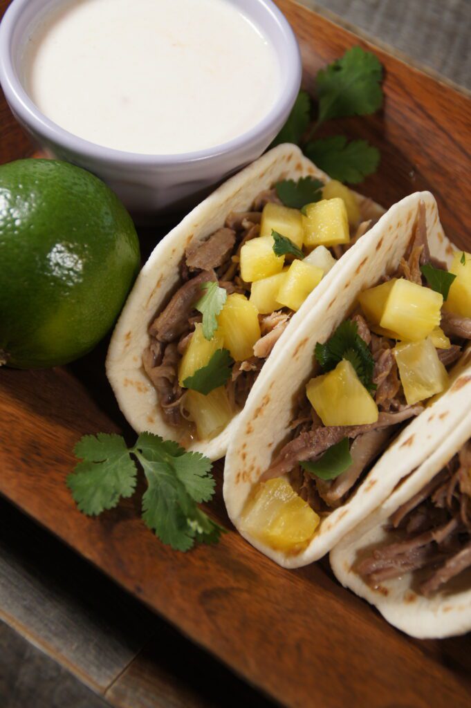 Crockpot Pulled Pork Tacos With Pineapple Salsa