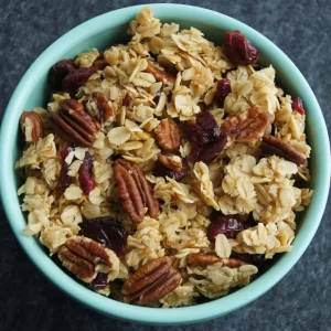 Easy Homemade Cranberry Pecan Baked Granola