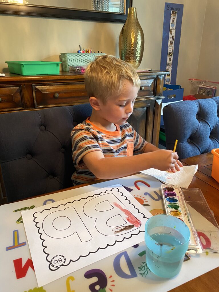 Not one to be left out - Will was hard at work.