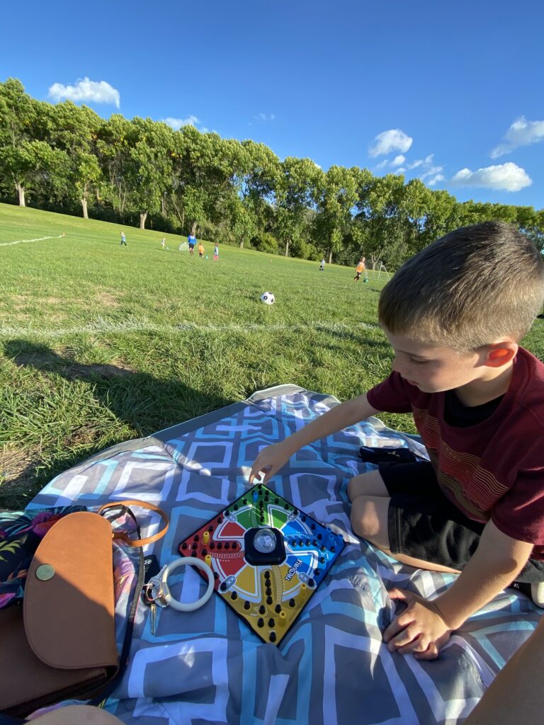 Having fun on the sidelines!