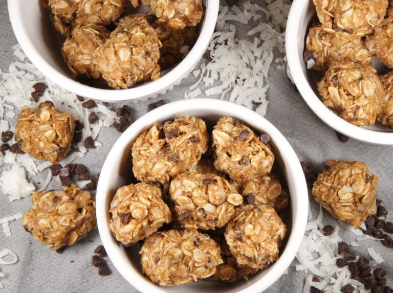 Easy Almond Butter Coconut Chocolate Chip Energy Bites
