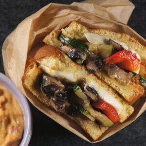 Roasted Veggie and Hummus Panini