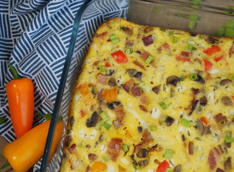 Cottage Cheese and Veggie Egg Bake