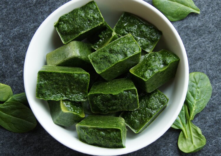 Frozen Spinach Cubes - for smoothies
