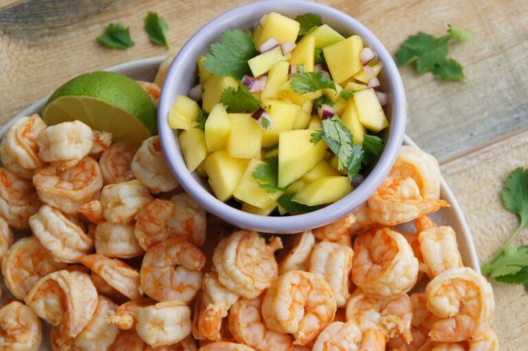 Grilled Chili Lime Shrimp with Mango Salsa