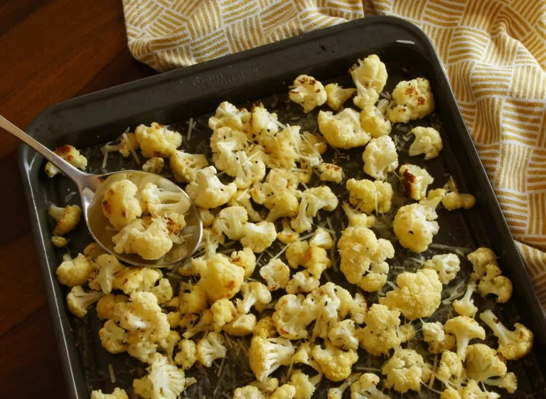 Easy Roasted Cauliflower with Parmesan Cheese