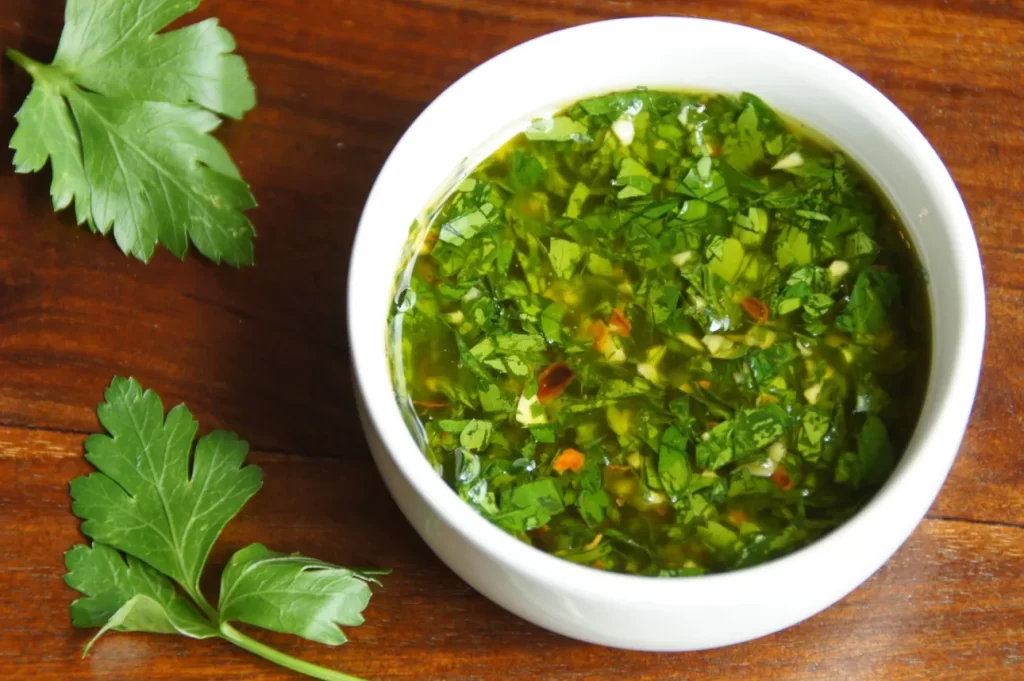 Easy Chimichurri with Parsley and Cilantro
