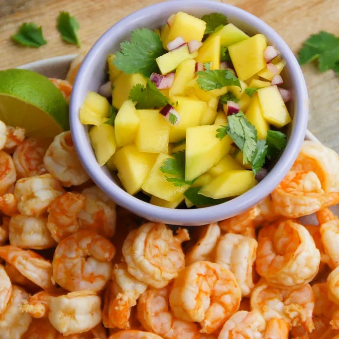 Chili Lime Shrimp with Mango Salsa