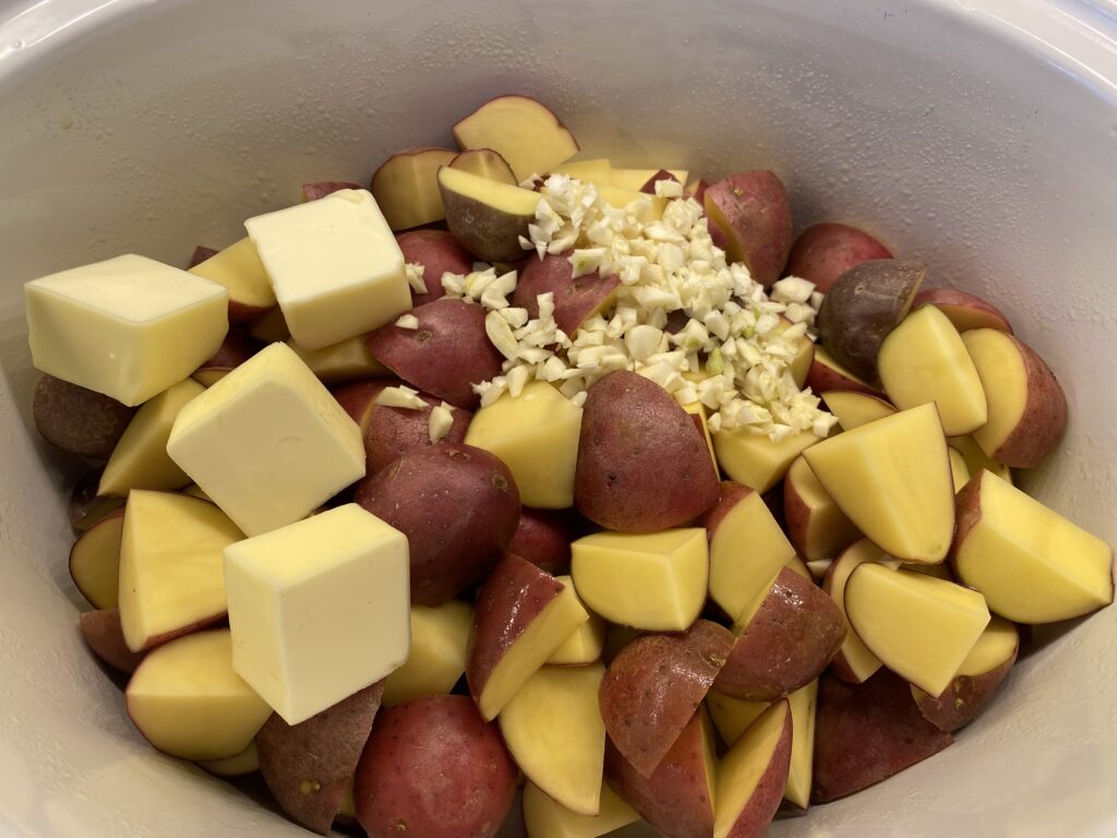 Potatoes ready for the crockpot!