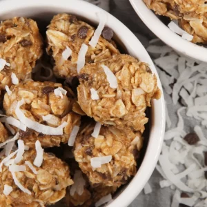 Easy Almond Butter Coconut Chocolate Chip Energy Bites