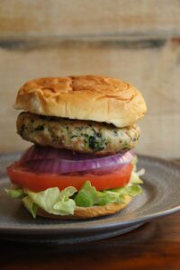 Spinach Asiago Chicken Burgers