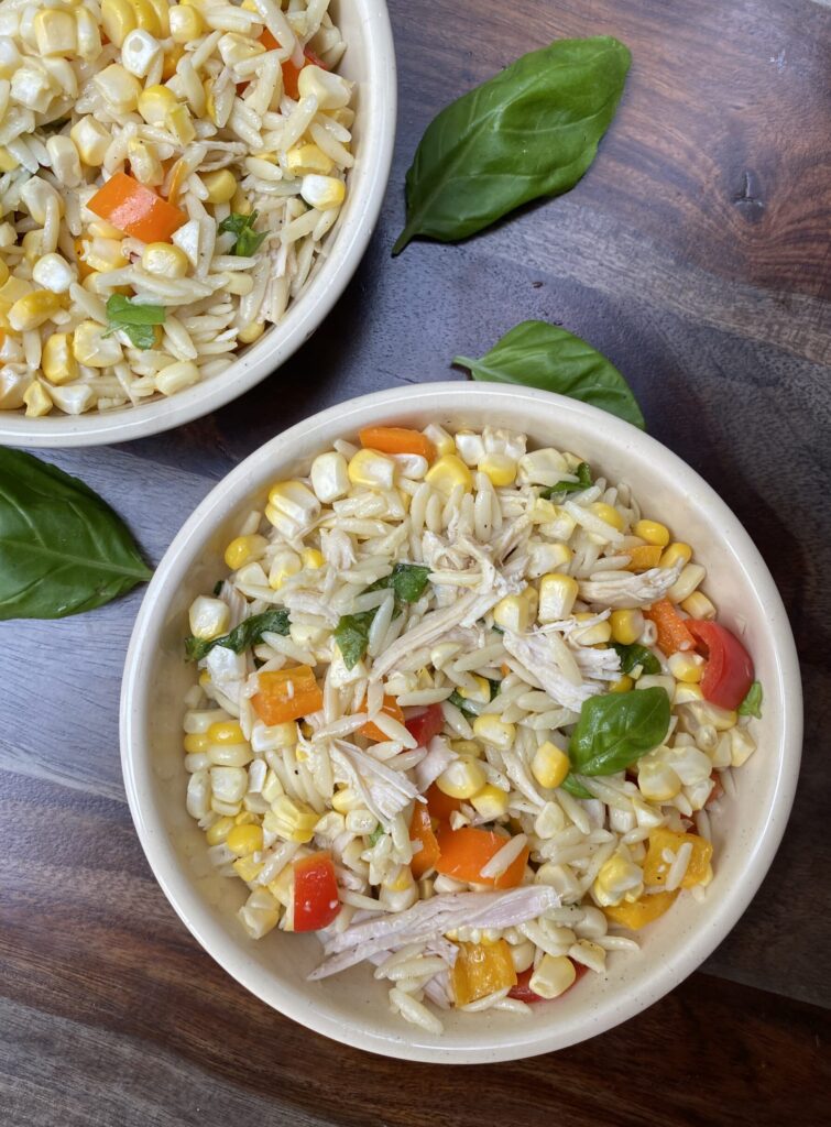 Vegetable Orzo Pasta Salad with an Easy Lemon Vinaigrette