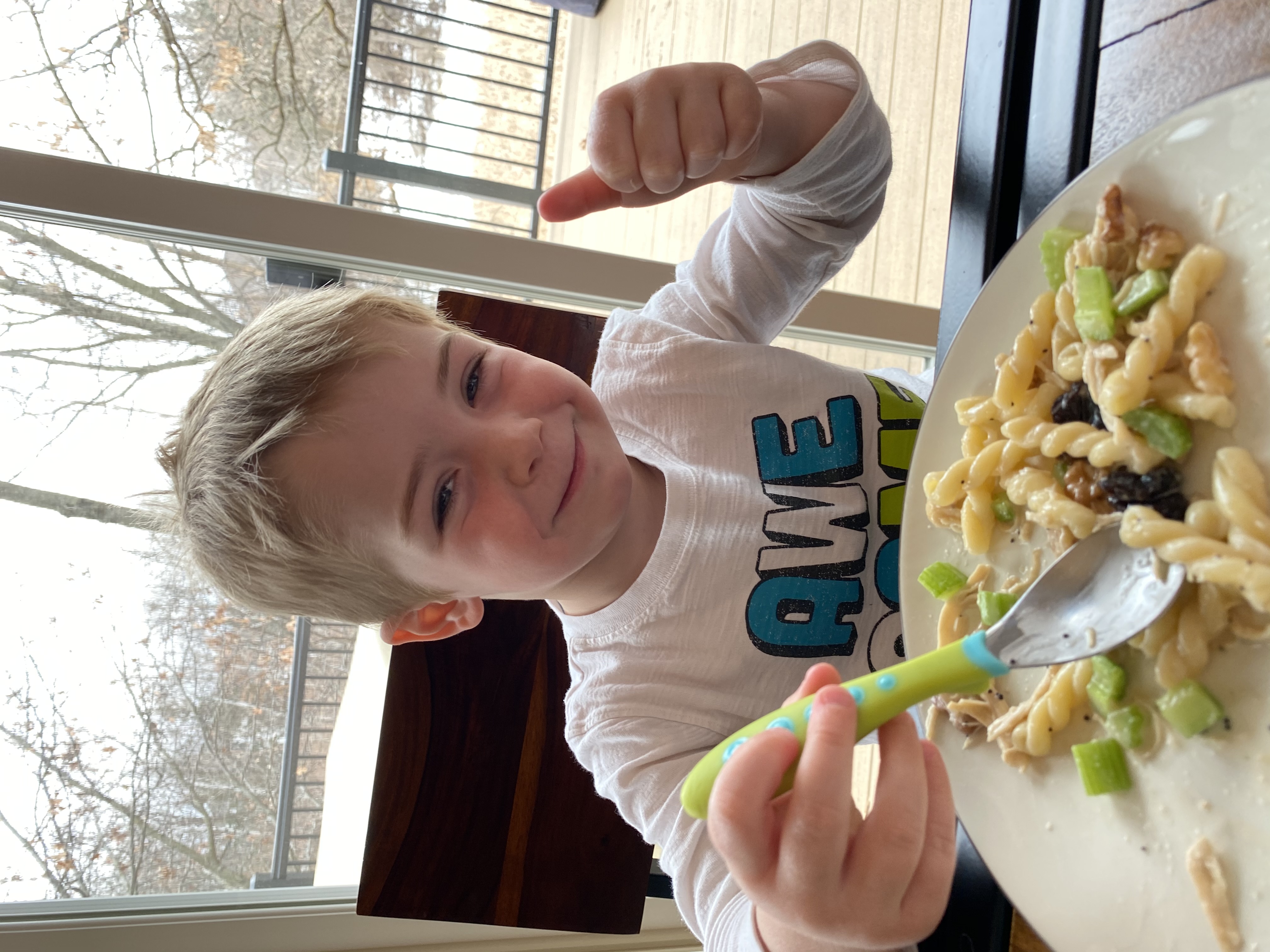 Will LOVES pasta salad