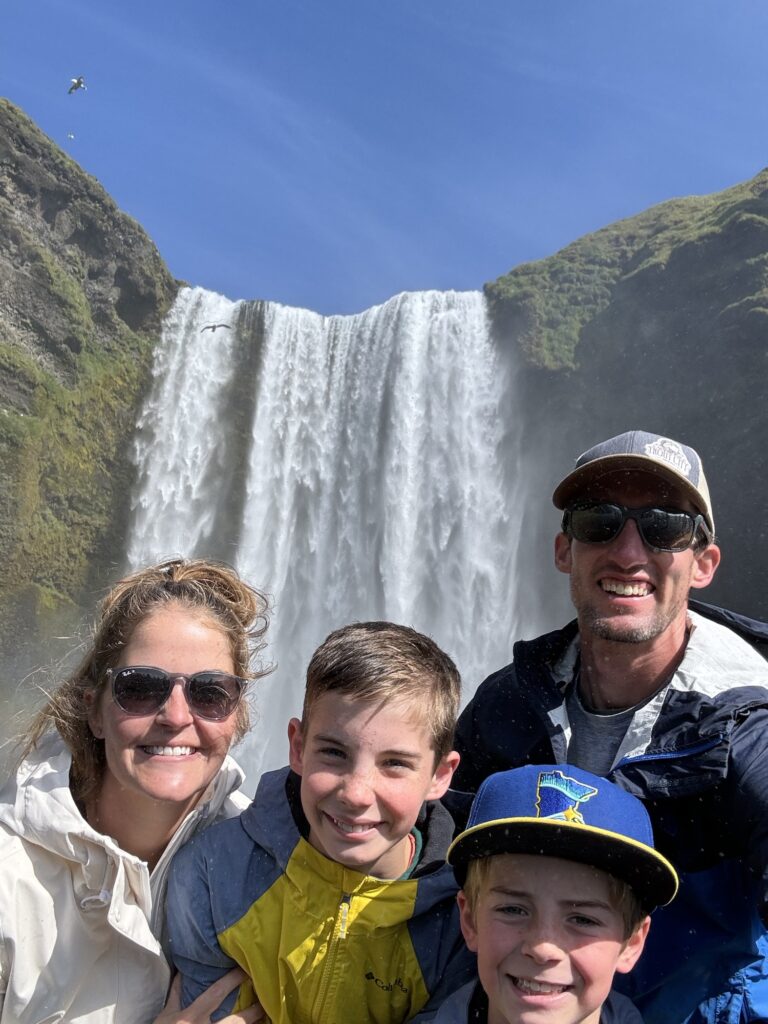 Skogafoss with my crew.