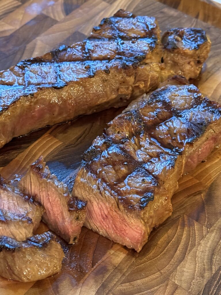 Deliciously marinated steak