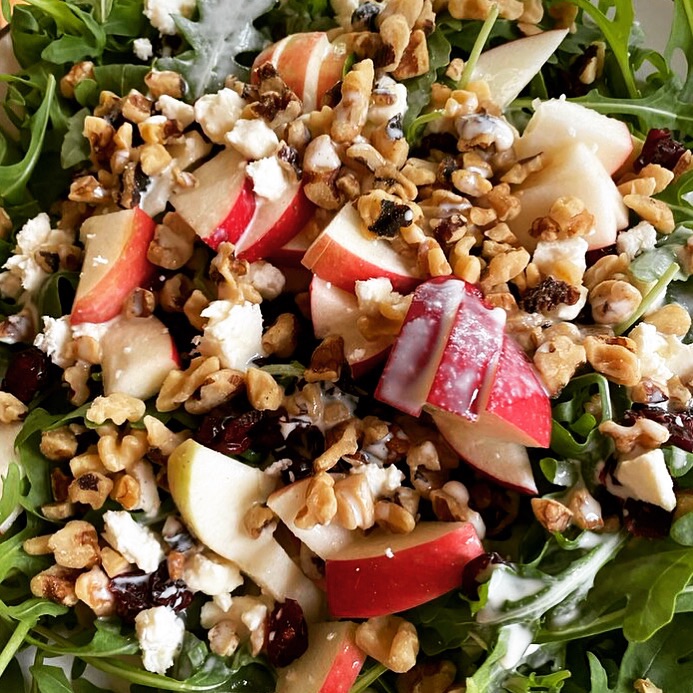 Cranberry Apple Salad with a Creamy Vinaigrette