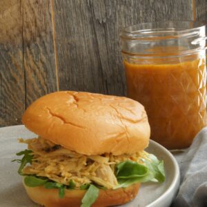 Shredded Chicken Sandwiches with Carolina Mustard BBQ