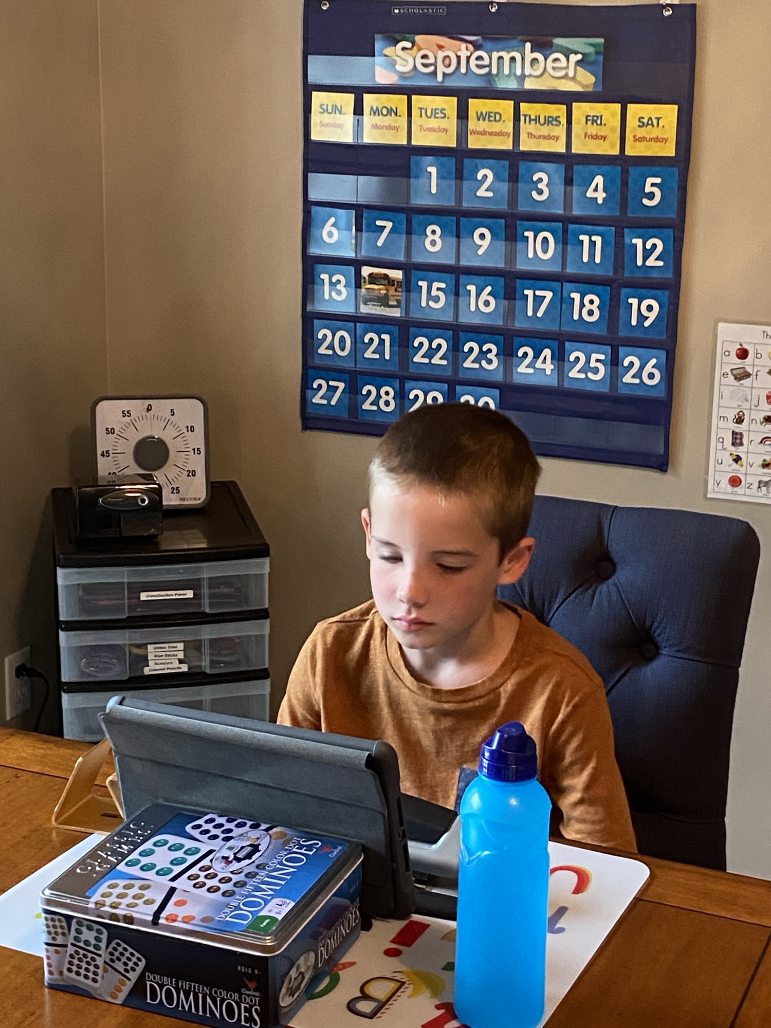 Jack in his school corner.