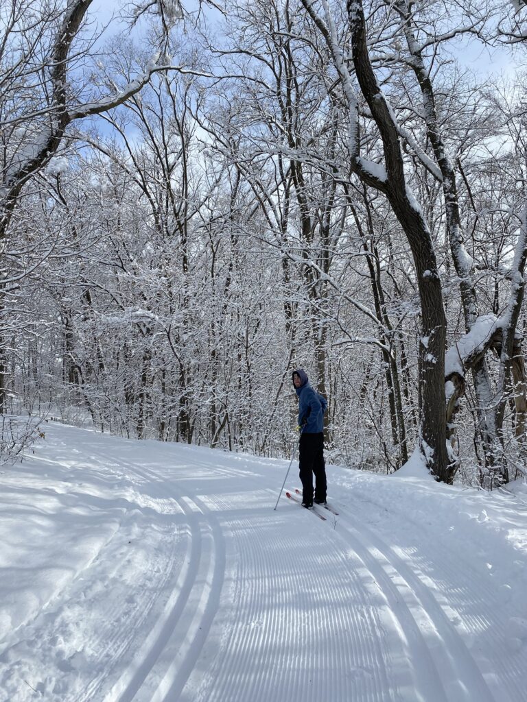 Matt cross-country skiing in a winter wonderland!