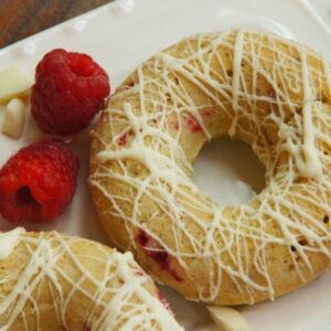 Raspberry White Chocolate Donuts